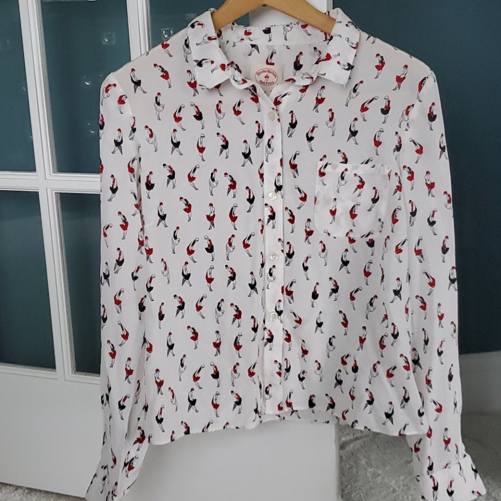 Silk Brooks Brother Shirt - Sz-14